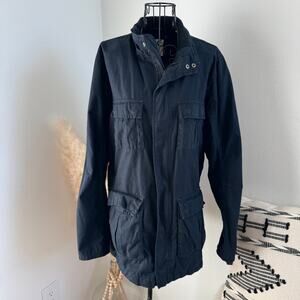 Life After Denim Navy Cotton Twill Barn Coat Utility Jacket Men's Medium